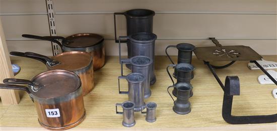 A group of metalware